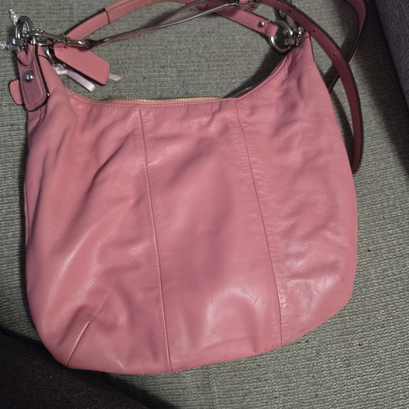 Coach Pink Leather Shoulder Bag with Front Flap - Picture 2 of 7